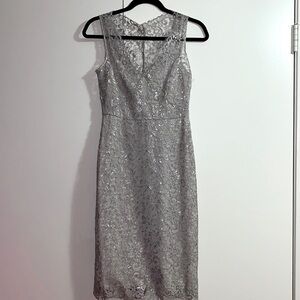 BCBGMaxAzria Y2K NWT Vintage silver lace Cocktail Dress